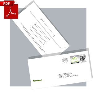 Enveloppes de retour pré-affranchie